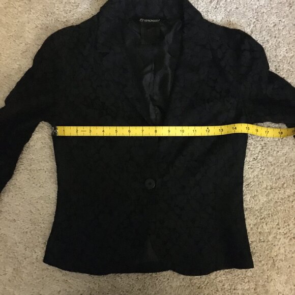 Vintage Y2K Groggy Cotton Lace Cropped Blazer Jacket - Picture 10 of 13